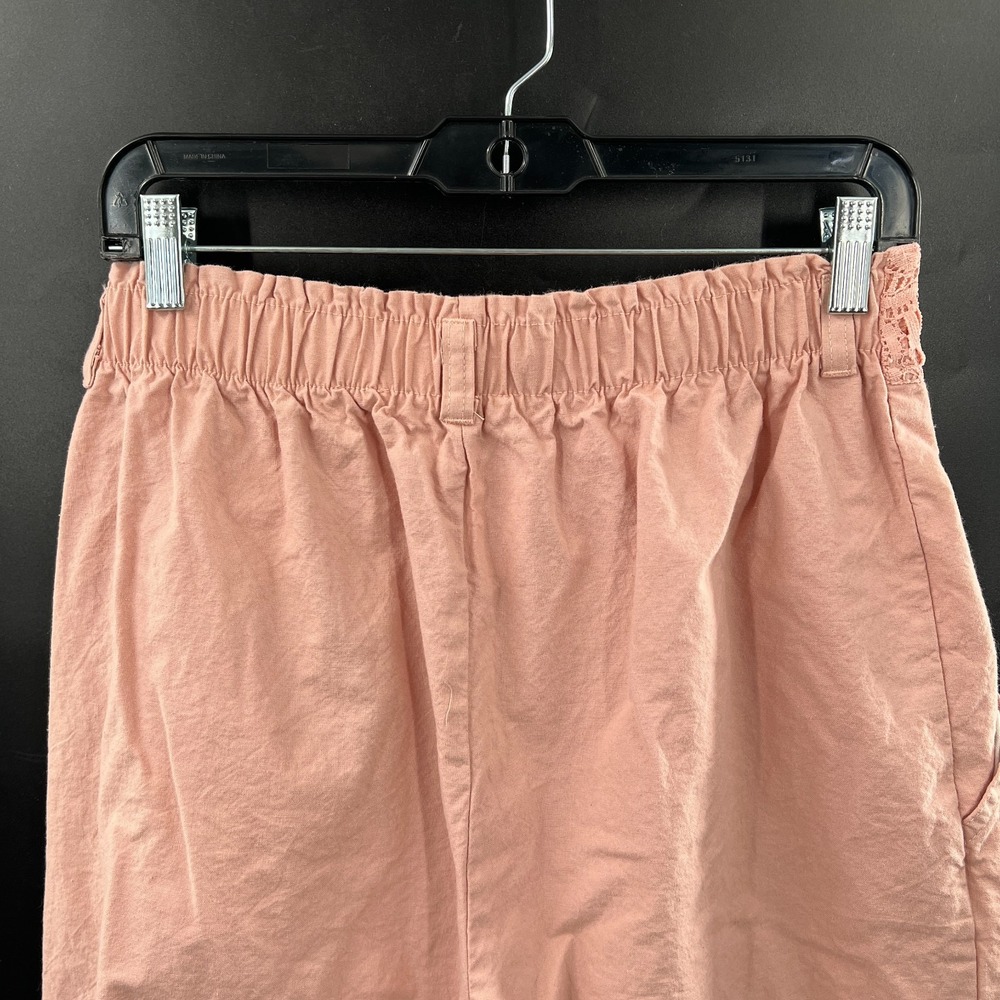 Vintage 80s high waist pleated lace cottagecore pale pink mom pants tapered 14 - Picture 11 of 16